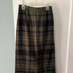 Plaid, fringe skirt